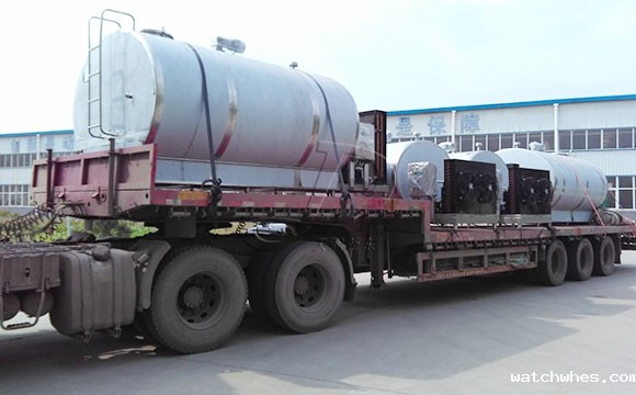 扬州客户订购的6吨牛奶保鲜罐按时发货