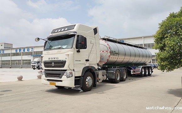 宁夏首台天润watchwhes牌<a href=http://xnc.xdqj.com/xnc/ target=_blank class=infotextkey>半挂<a href=/ target=_blank class=infotextkey>奶罐车</a></a>顺利交付客户