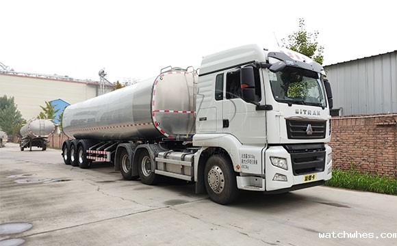 天润watchwhes半挂冷藏<a href=/ target=_blank class=infotextkey>奶罐车</a>又发货了~日发两车!连发三天!