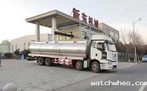 山西客户订购的解放车罐一体奶罐车今日提车