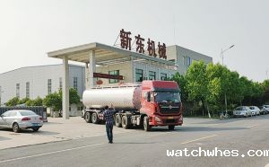 我公司天润watchwhes牌34吨罐式拉牛奶卡车发往河北