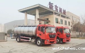 东风国六10吨保温拉奶物流罐车发往