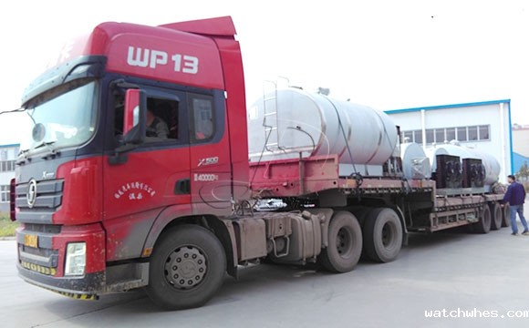 扬州客户订购的6吨牛奶保鲜罐按时发货