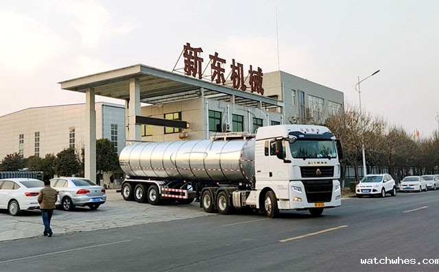 我公司34吨半挂运奶车发往河北某乳业公司