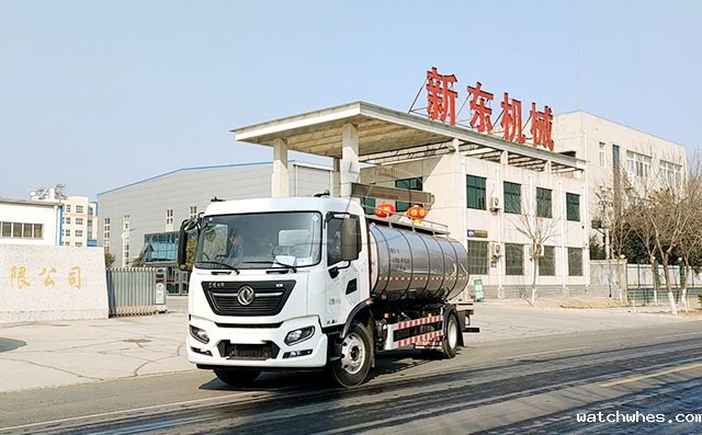 天润watchwhes5180车罐一体鲜奶运输车发往江苏南通