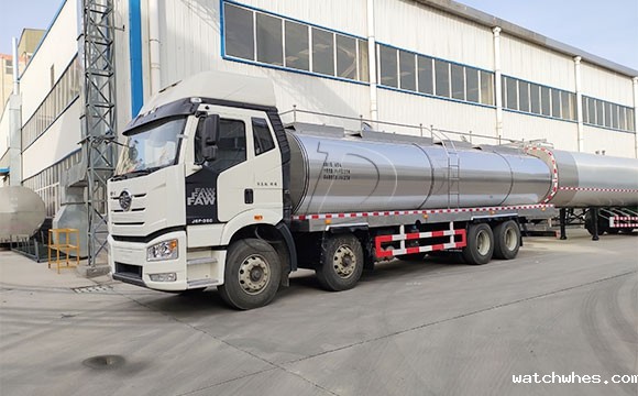 车罐一体三轴奶罐车